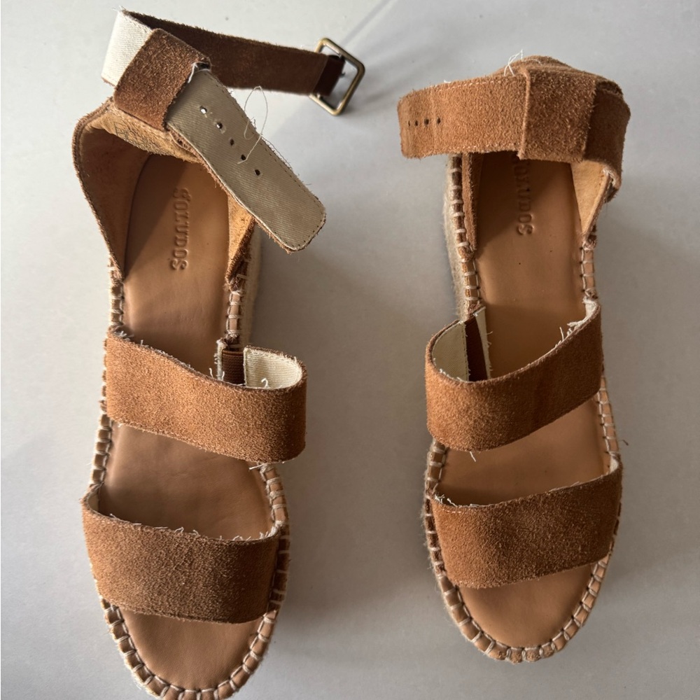 Soludos Tan Leather Sandals